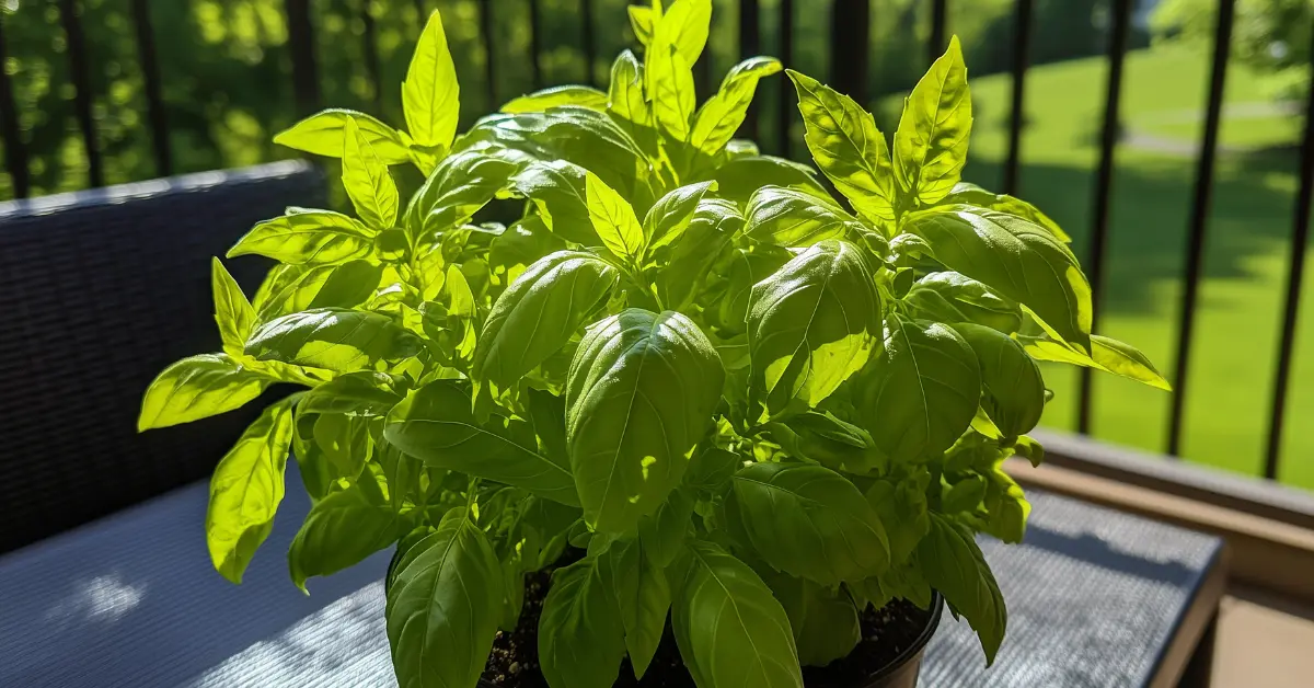 grow basil in pot